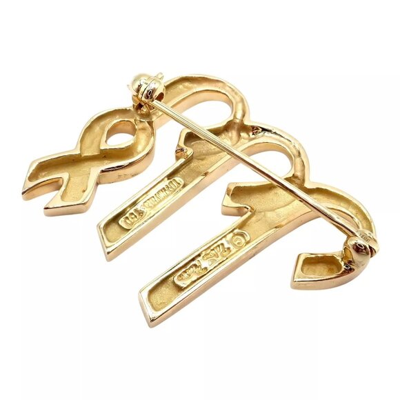 Authentic! Tiffany & Co Paloma Picasso 18k Yellow Gold Zodiac Virgo Pin Brooch - Picture 3 of 10